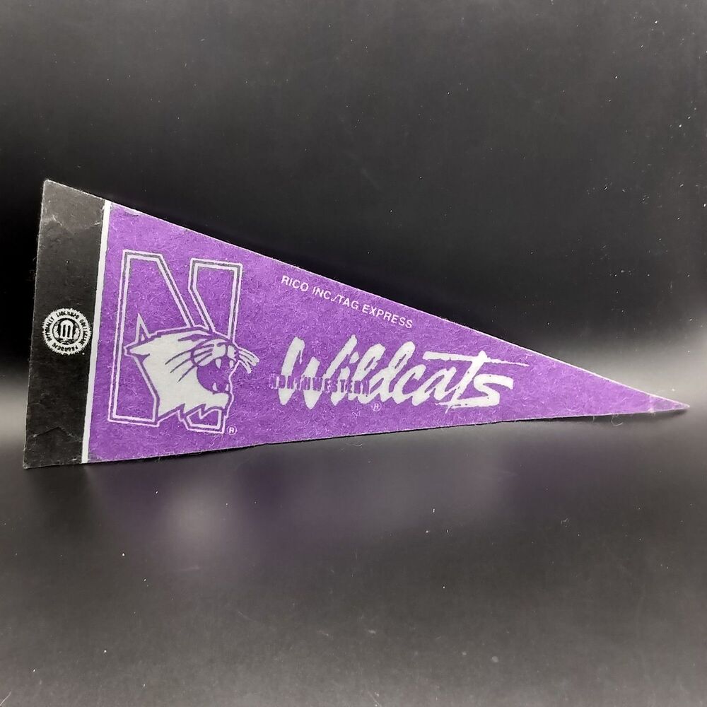 Northwestern Wildcats Pennant NCAA College Rico Tag Express Officially Licensed